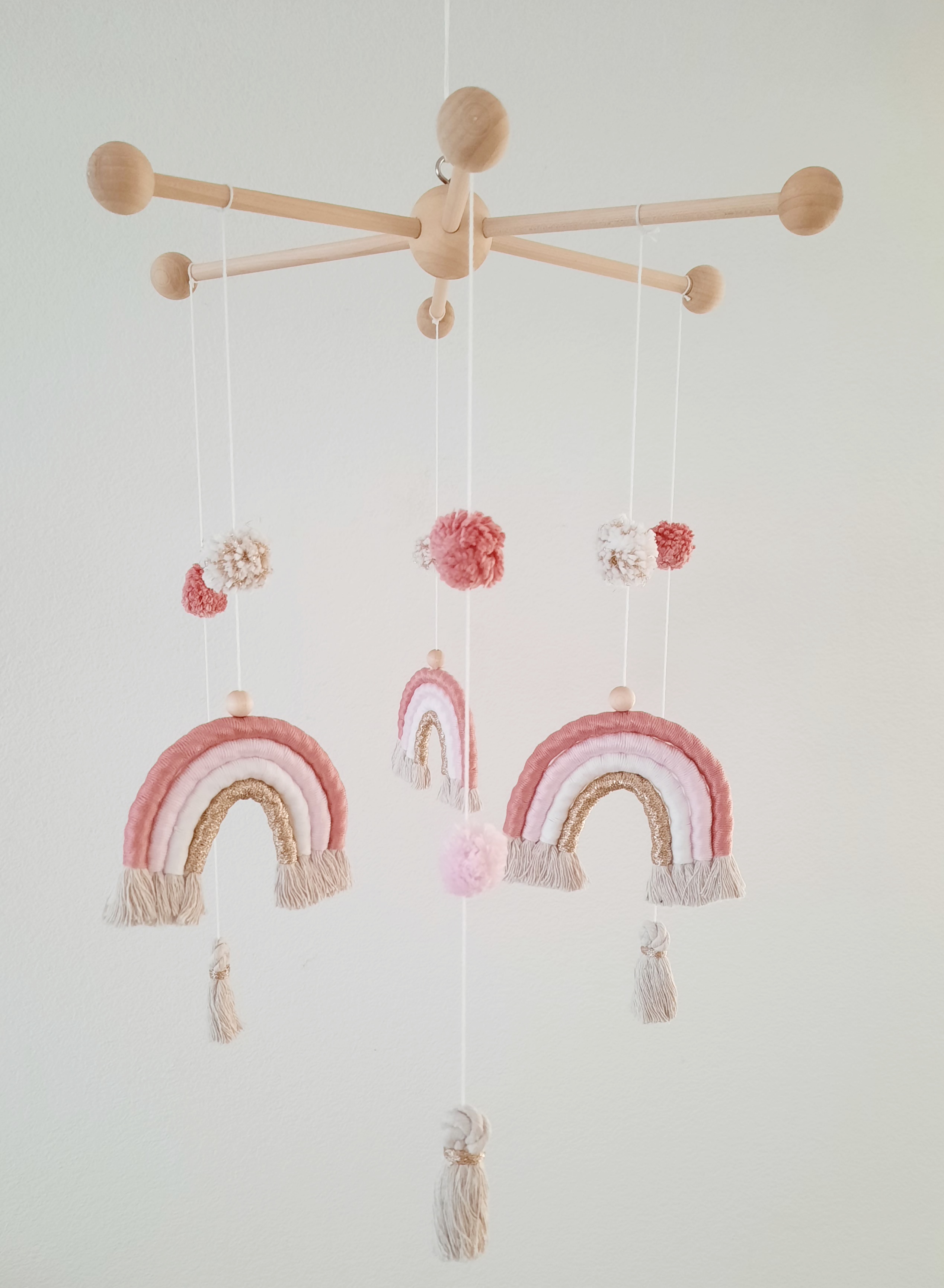 Boho-Baby Rainbow Kinderzimmerdeko Mobile - Babygirl